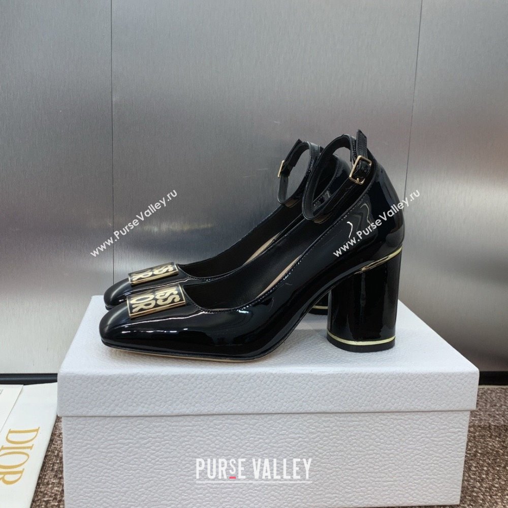 Dior Miss Dior Pump 8.5cm Heel in Black Patent Calfskin 2024 (JC-24092903)