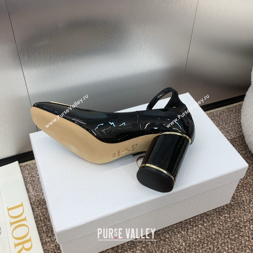 Dior Miss Dior Pump 8.5cm Heel in Black Patent Calfskin 2024 (JC-24092903)