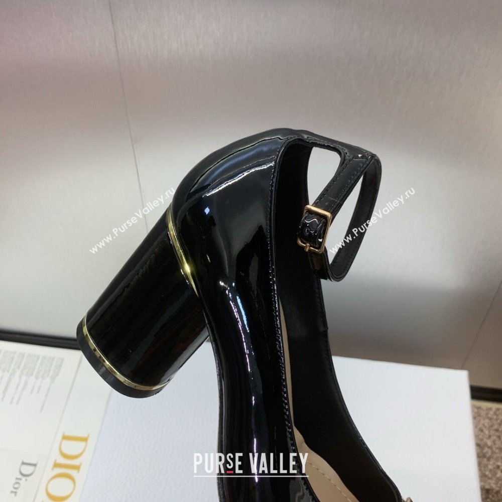 Dior Miss Dior Pump 8.5cm Heel in Black Patent Calfskin 2024 (JC-24092903)