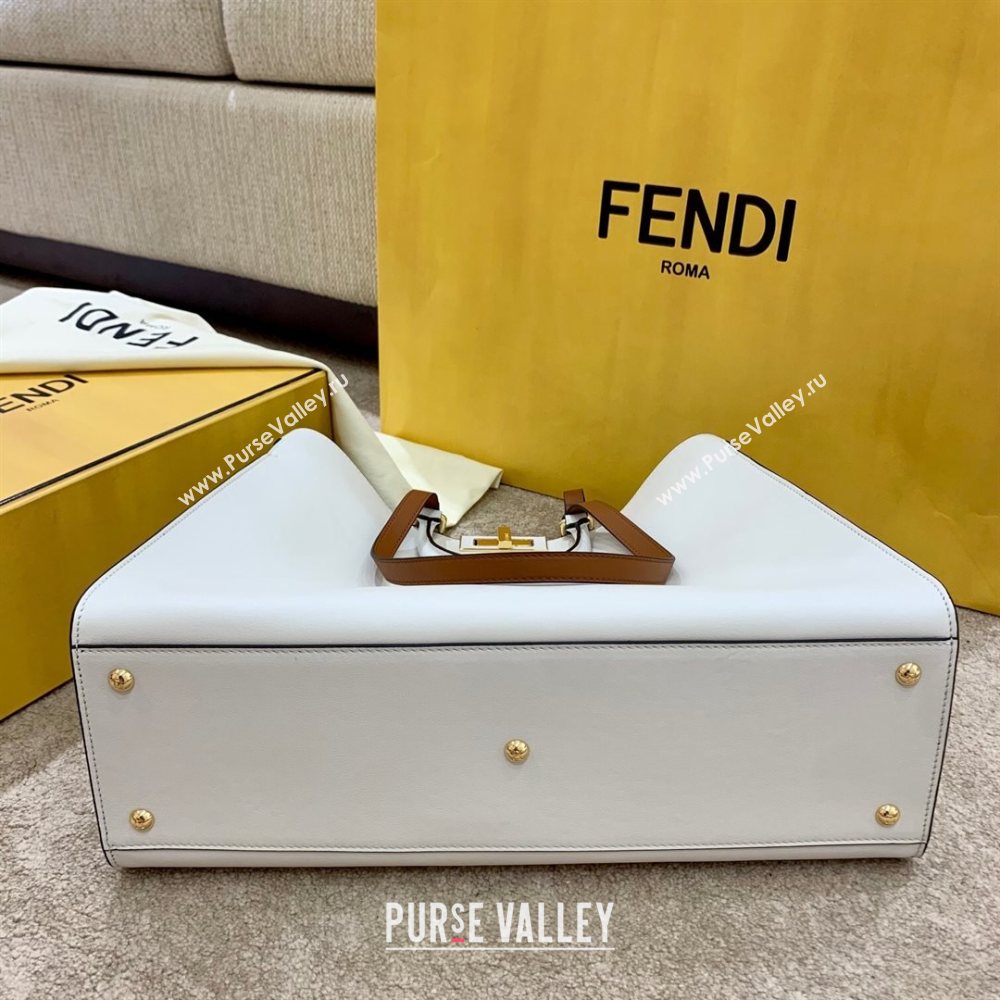 Fendi Large Peekaboo X-Tote Bag White 2021 (AFEI-21031903)