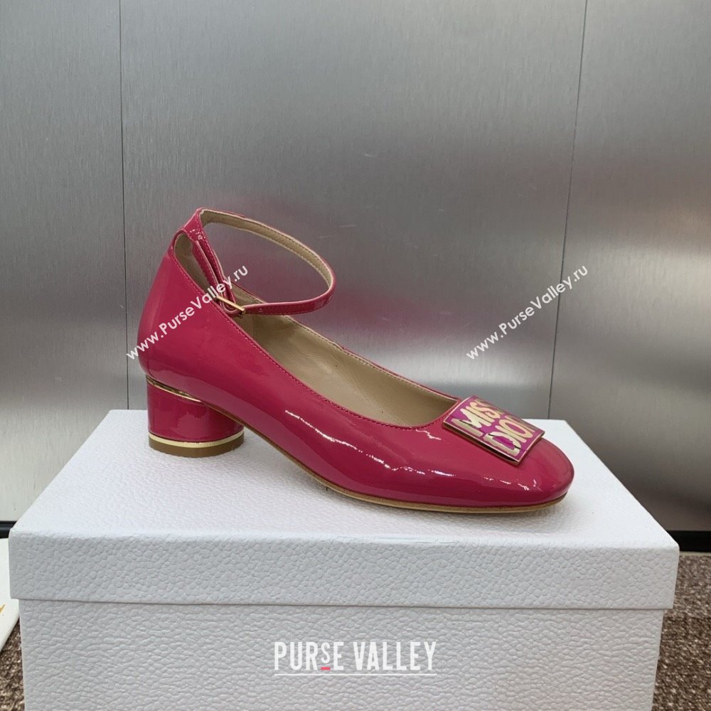 Dior Miss Dior Pump 3.5cm Heel in Rosy Patent Calfskin 2024 (JC-24092904)