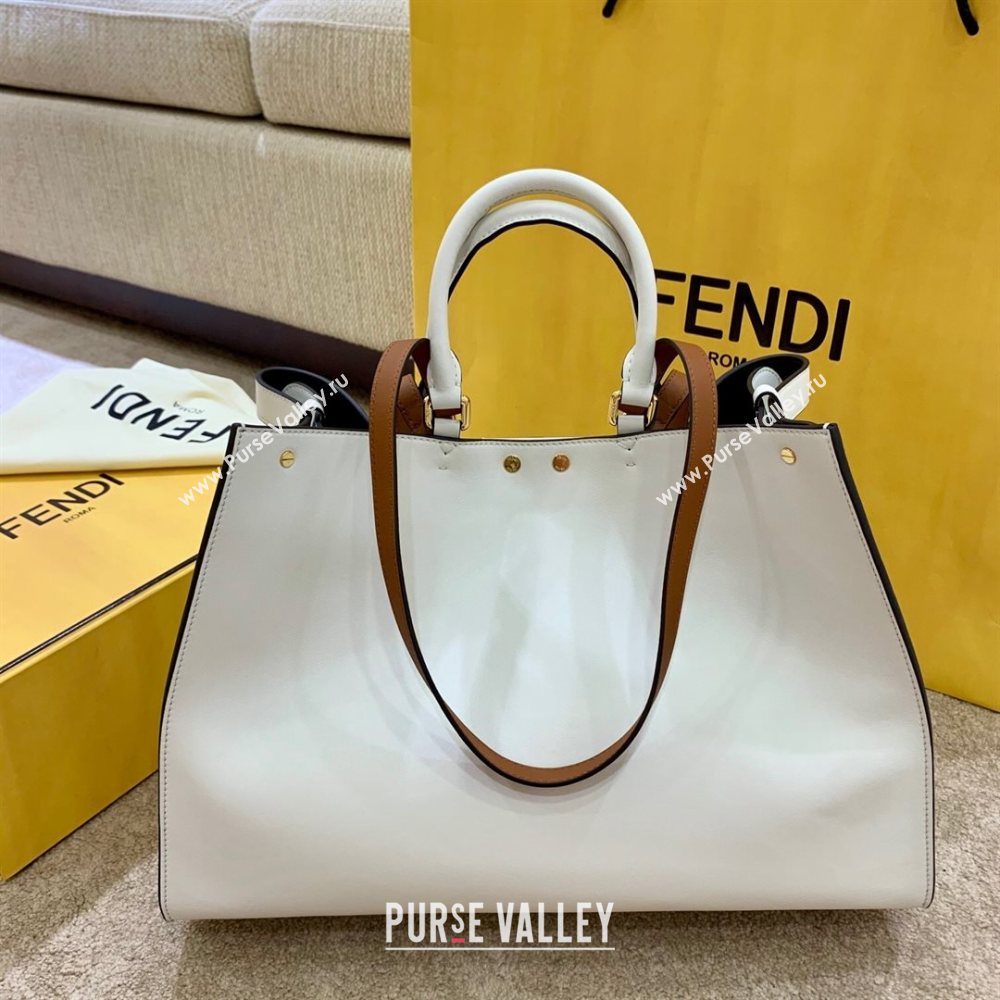 Fendi Large Peekaboo X-Tote Bag White 2021 (AFEI-21031903)