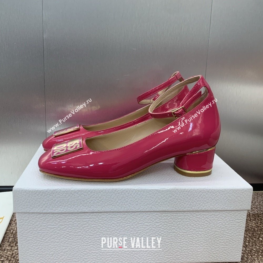 Dior Miss Dior Pump 3.5cm Heel in Rosy Patent Calfskin 2024 (JC-24092904)