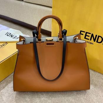 Fendi Large Peekaboo X-Tote Bag Brown 2021 (AFEI-21031904)