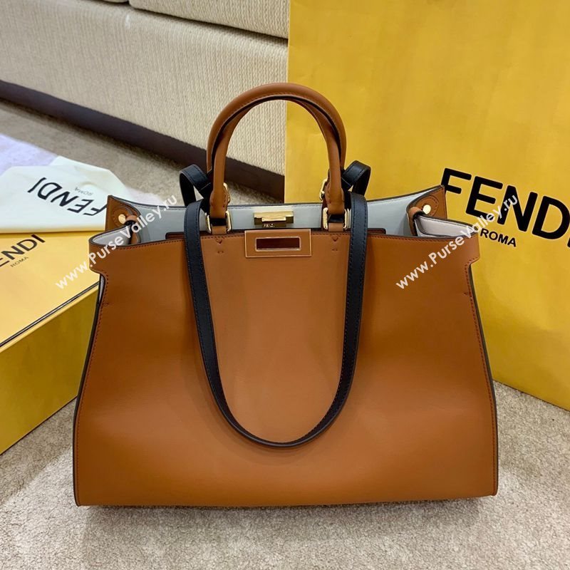 Fendi Large Peekaboo X-Tote Bag Brown 2021 (AFEI-21031904)