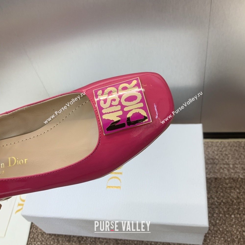 Dior Miss Dior Pump 3.5cm Heel in Rosy Patent Calfskin 2024 (JC-24092904)