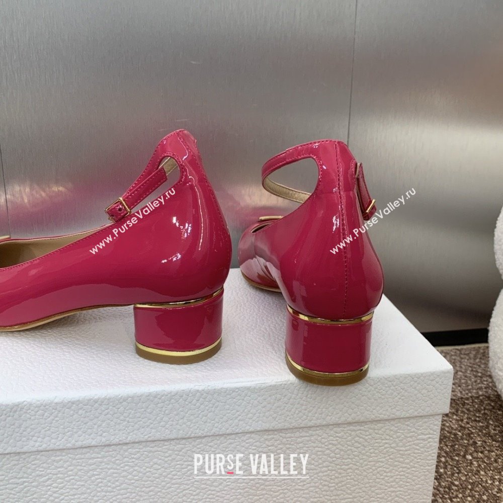Dior Miss Dior Pump 3.5cm Heel in Rosy Patent Calfskin 2024 (JC-24092904)