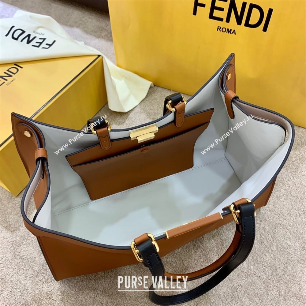 Fendi Large Peekaboo X-Tote Bag Brown 2021 (AFEI-21031904)