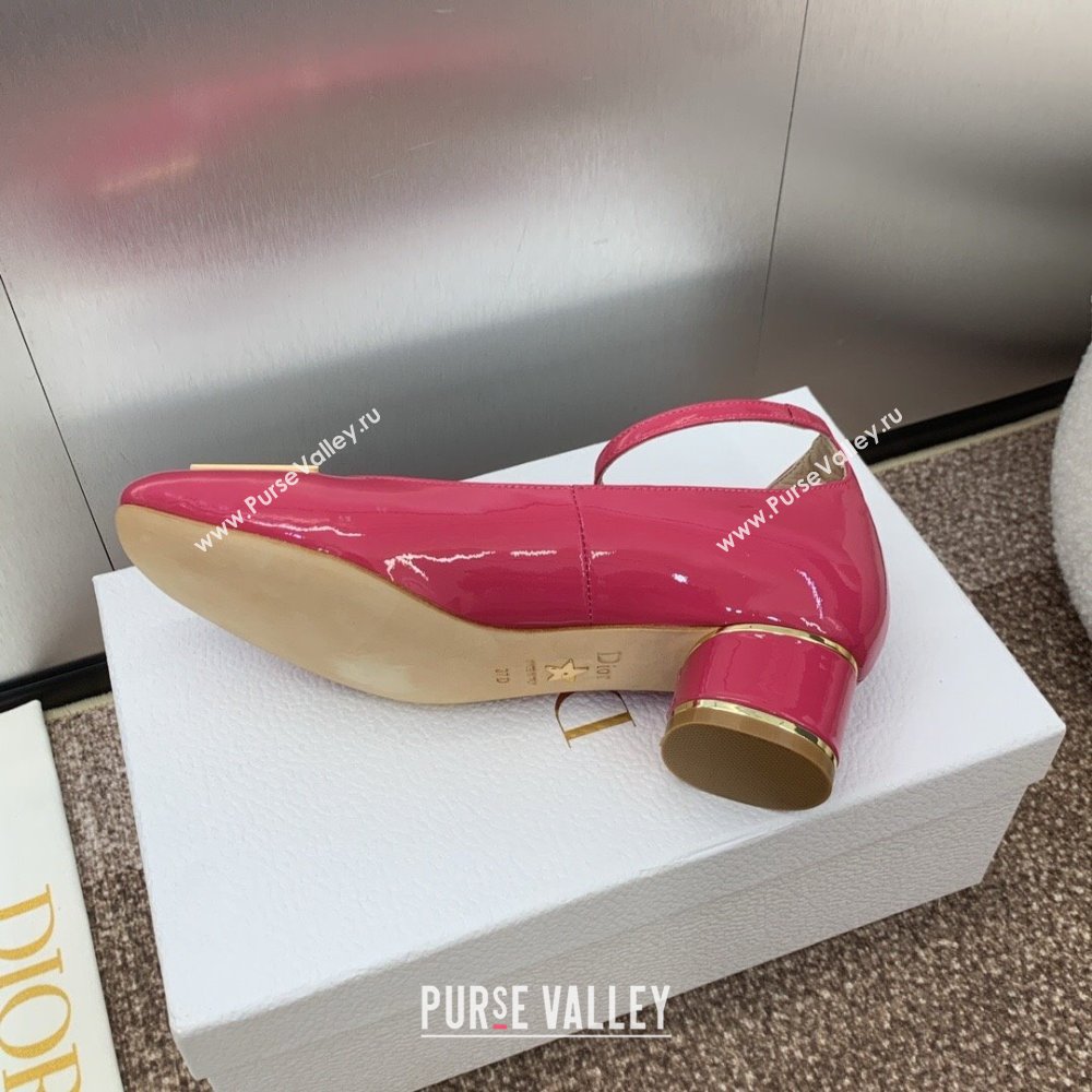Dior Miss Dior Pump 3.5cm Heel in Rosy Patent Calfskin 2024 (JC-24092904)