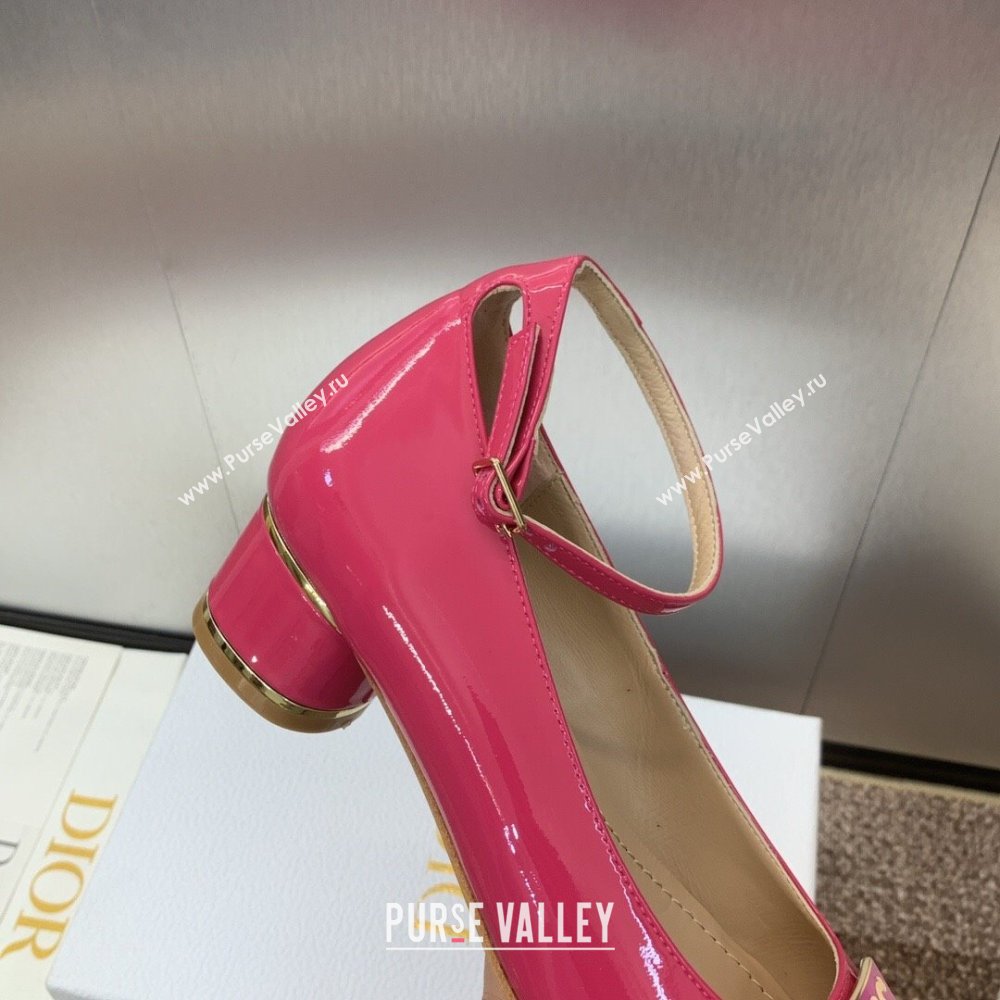 Dior Miss Dior Pump 3.5cm Heel in Rosy Patent Calfskin 2024 (JC-24092904)
