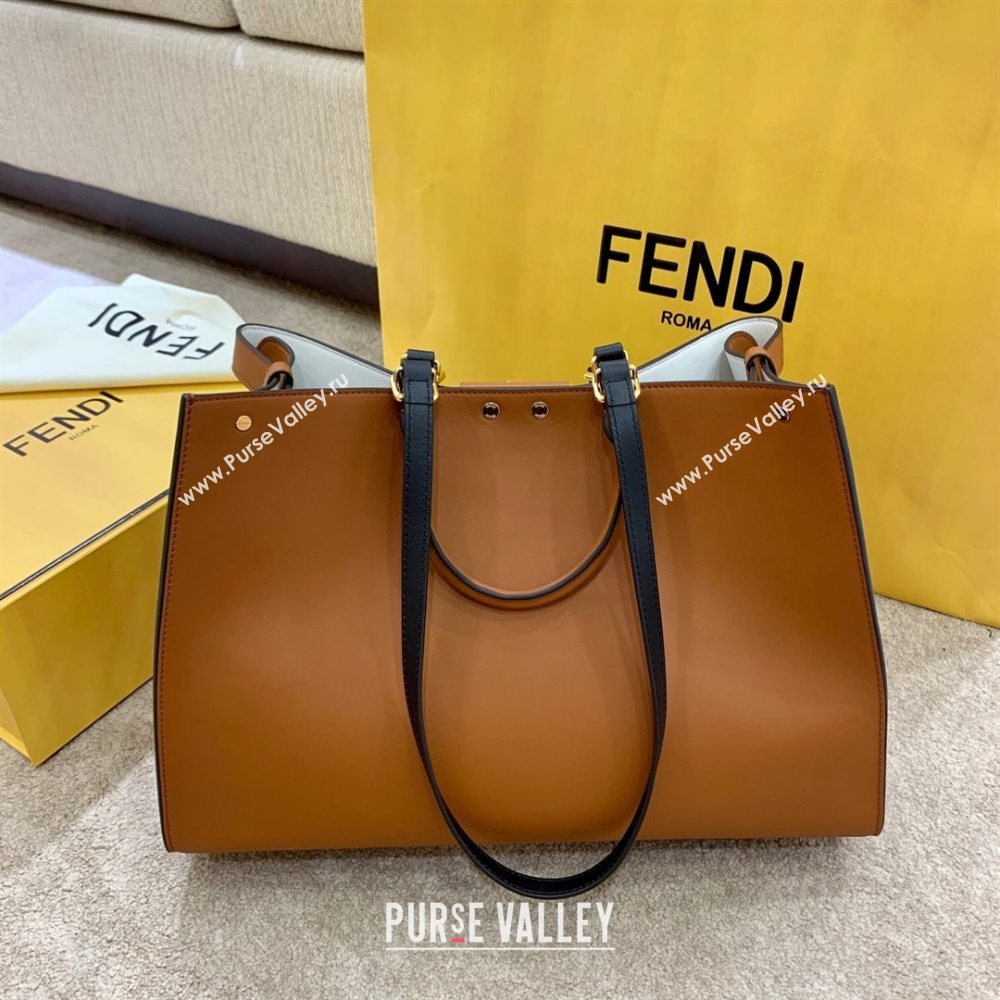 Fendi Large Peekaboo X-Tote Bag Brown 2021 (AFEI-21031904)