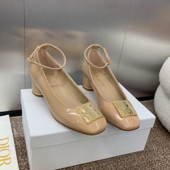Dior Miss Dior Pump 3.5cm Heel in Nude Patent Calfskin 2024 (JC-24092905)