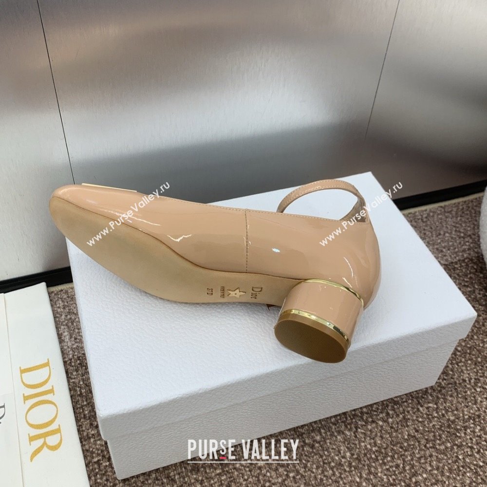 Dior Miss Dior Pump 3.5cm Heel in Nude Patent Calfskin 2024 (JC-24092905)