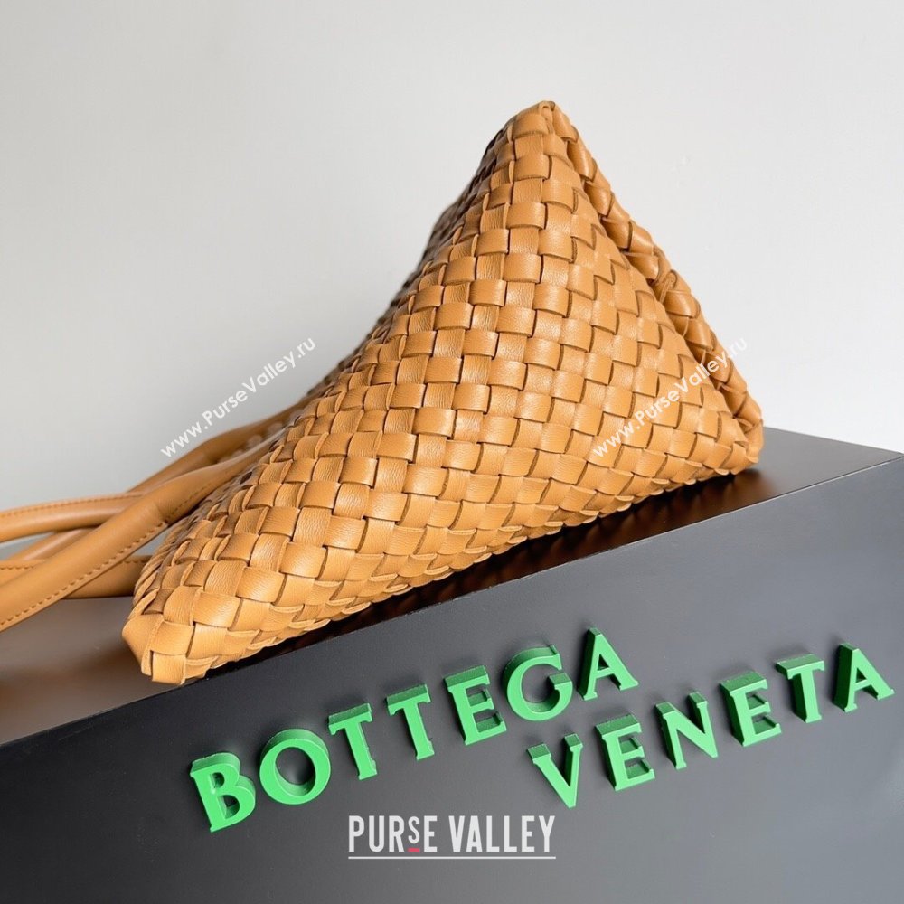 Bottega Veneta Small Cabat Tote Bag in Intreccio Leather 730297 Brown 2023 (MS-23101407)