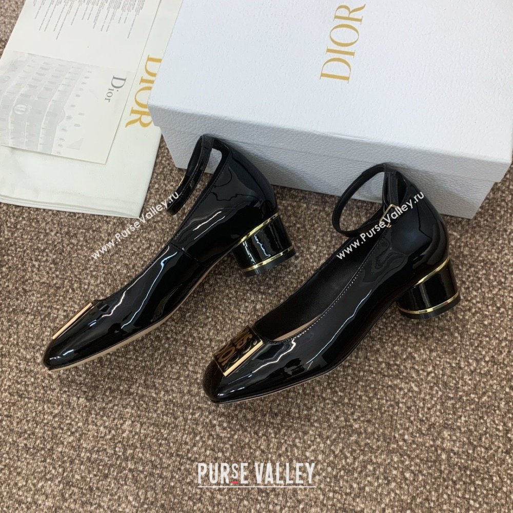 Dior Miss Dior Pump 3.5cm Heel in Black Patent Calfskin 2024 (JC-24092906)