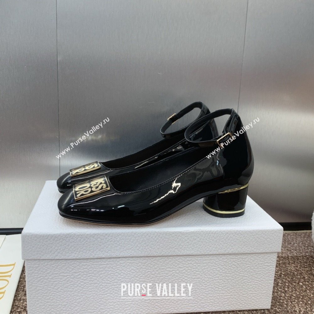 Dior Miss Dior Pump 3.5cm Heel in Black Patent Calfskin 2024 (JC-24092906)