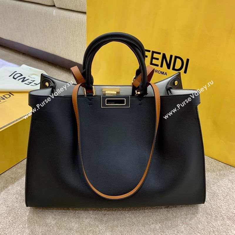Fendi Large Peekaboo X-Tote Bag Black 2021 (AFEI-21031905)