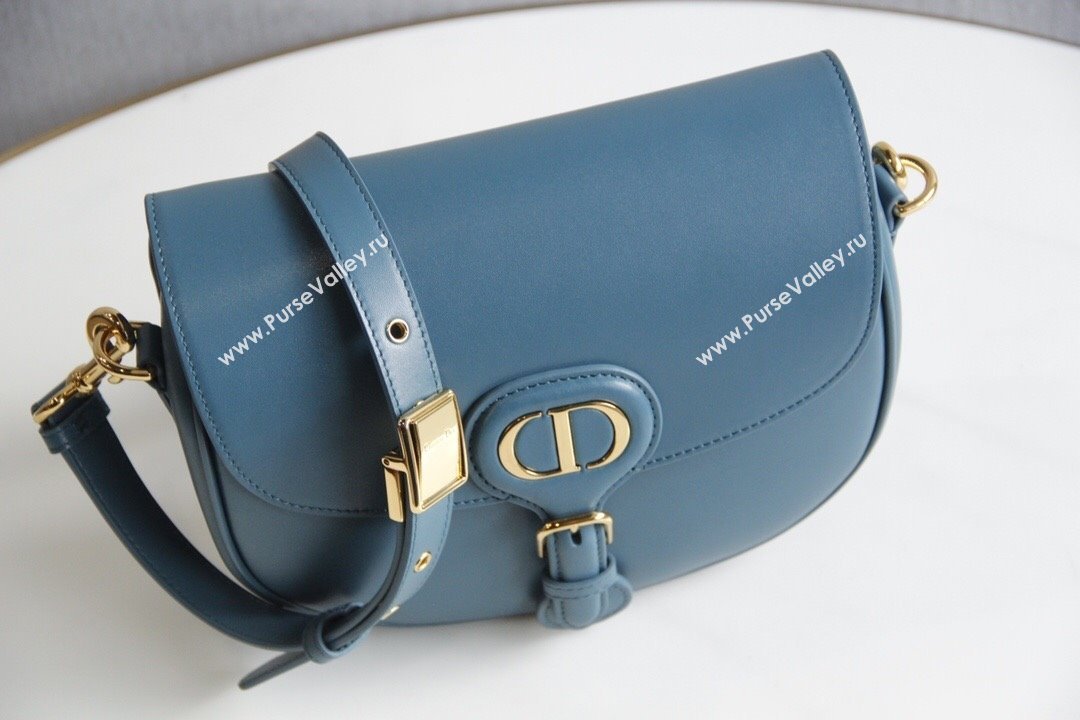 Dior Medium Dior Bobby Bag in Blue Box Calfskin 2024 (DMZ-24073105)