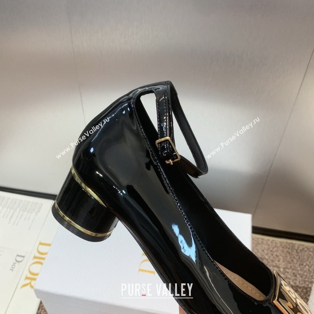 Dior Miss Dior Pump 3.5cm Heel in Black Patent Calfskin 2024 (JC-24092906)