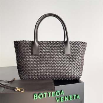 Bottega Veneta Small Cabat Tote Bag in Intreccio Leather 730297 Chocolate 2023 (MS-23101408)