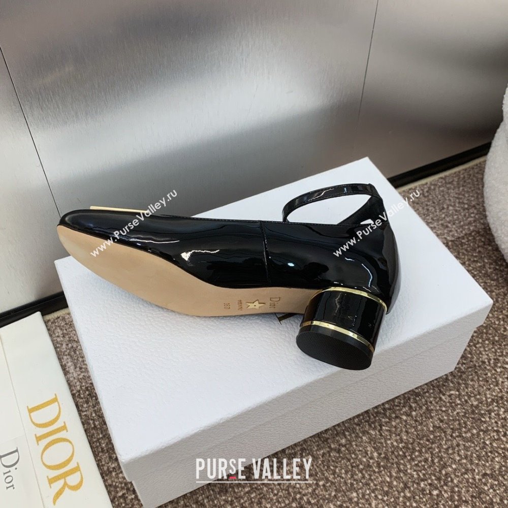 Dior Miss Dior Pump 3.5cm Heel in Black Patent Calfskin 2024 (JC-24092906)
