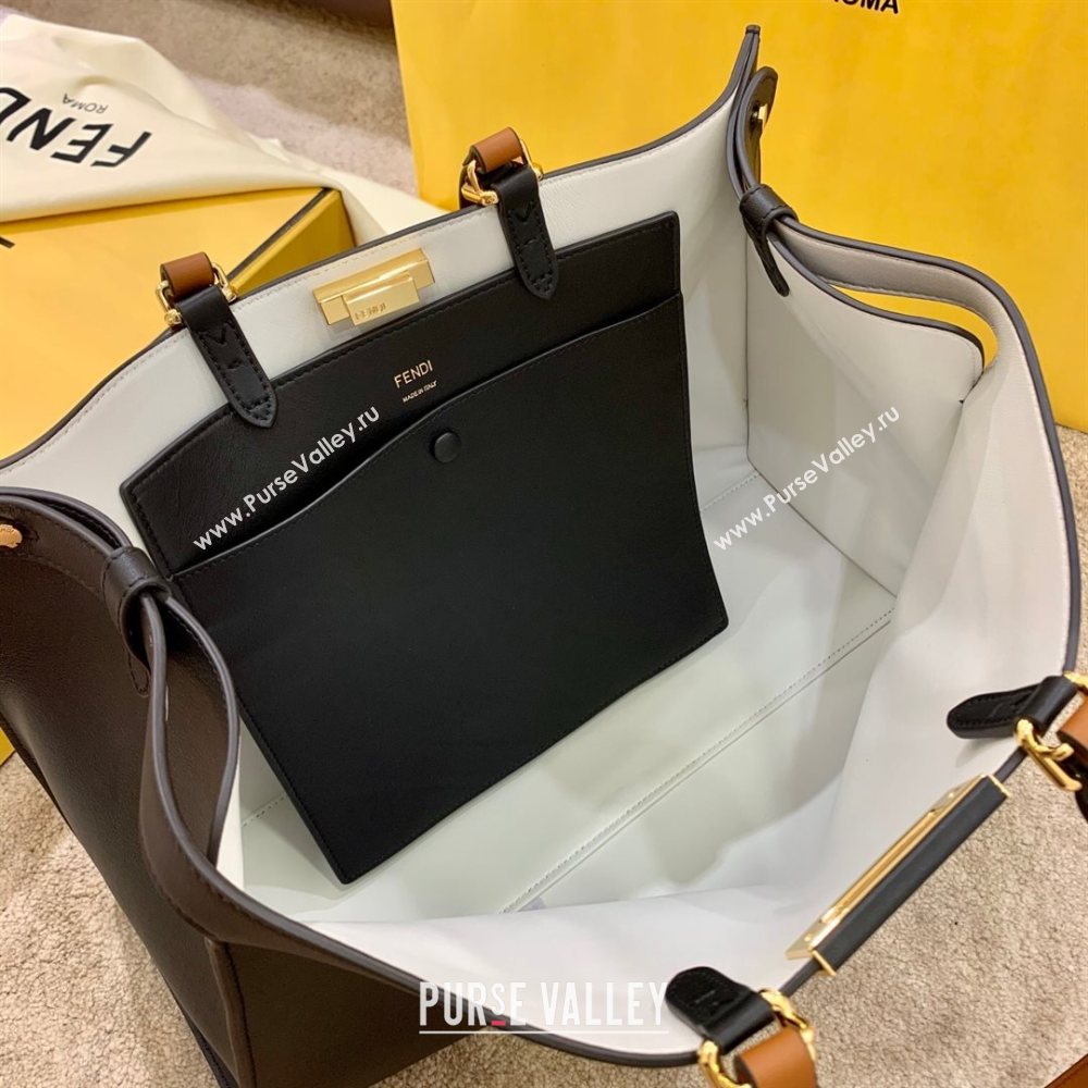 Fendi Large Peekaboo X-Tote Bag Black 2021 (AFEI-21031905)