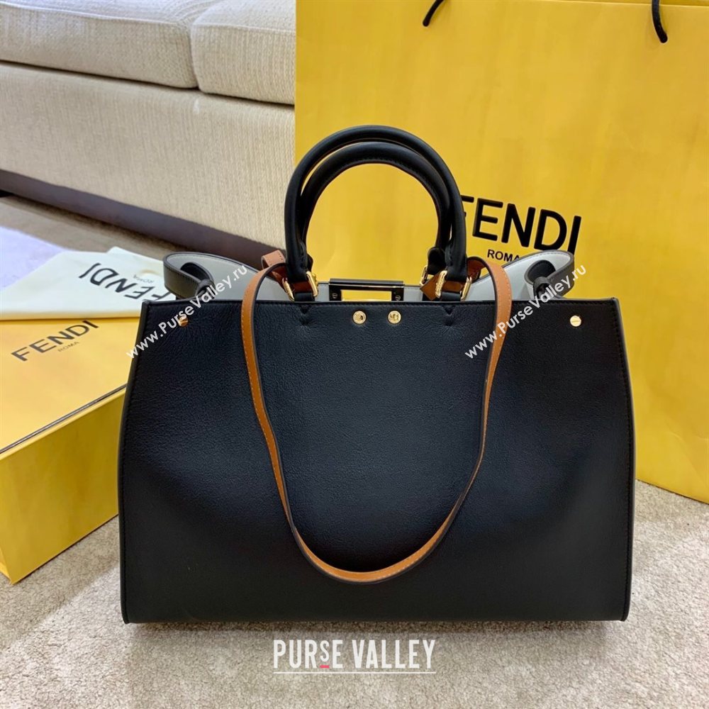 Fendi Large Peekaboo X-Tote Bag Black 2021 (AFEI-21031905)