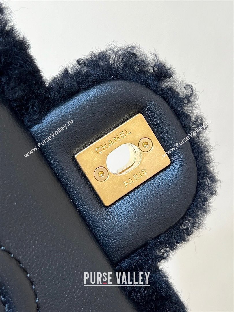 Chanel Shearling Lambskin Mini Flap Bag AS5148 Black 2024 Top Quality (SHUNY-24111105)