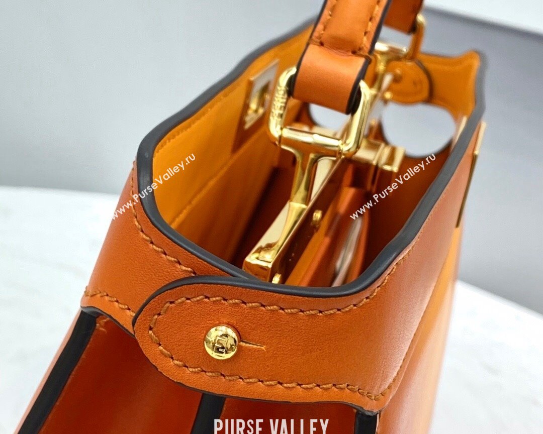 Fendi Peekaboo ISeeU EAST-WEST Bag in Orange Leather 2021 (CL-210917068)