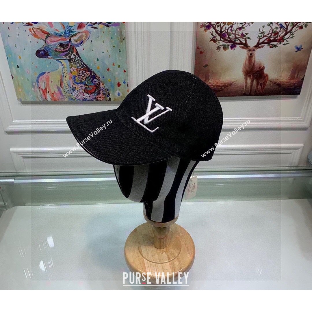 Louis Vuitton Canvas Baseball Hat Black 2021 06 (XMN-21081841)