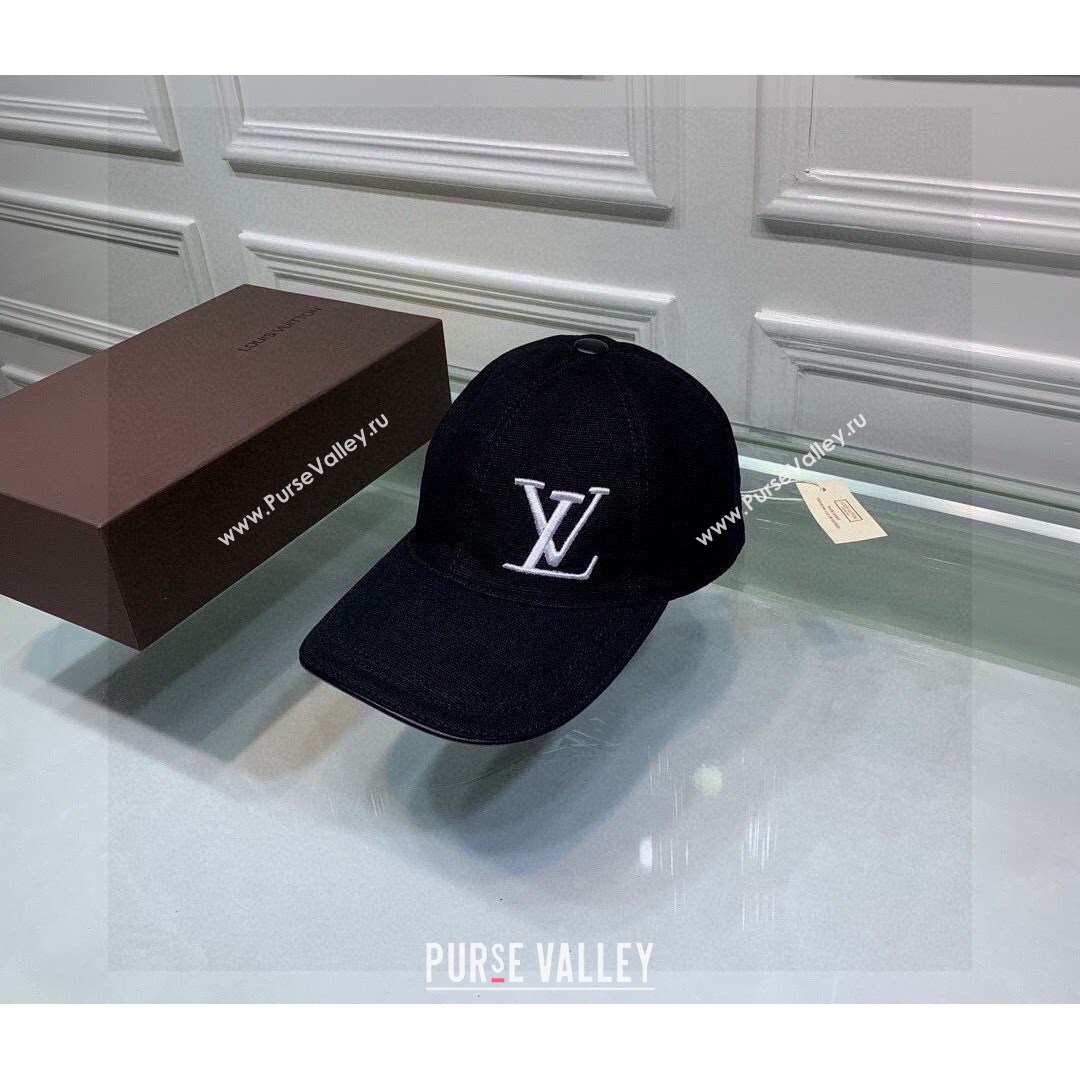 Louis Vuitton Canvas Baseball Hat Black 2021 06 (XMN-21081841)