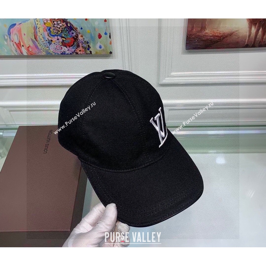 Louis Vuitton Canvas Baseball Hat Black 2021 06 (XMN-21081841)