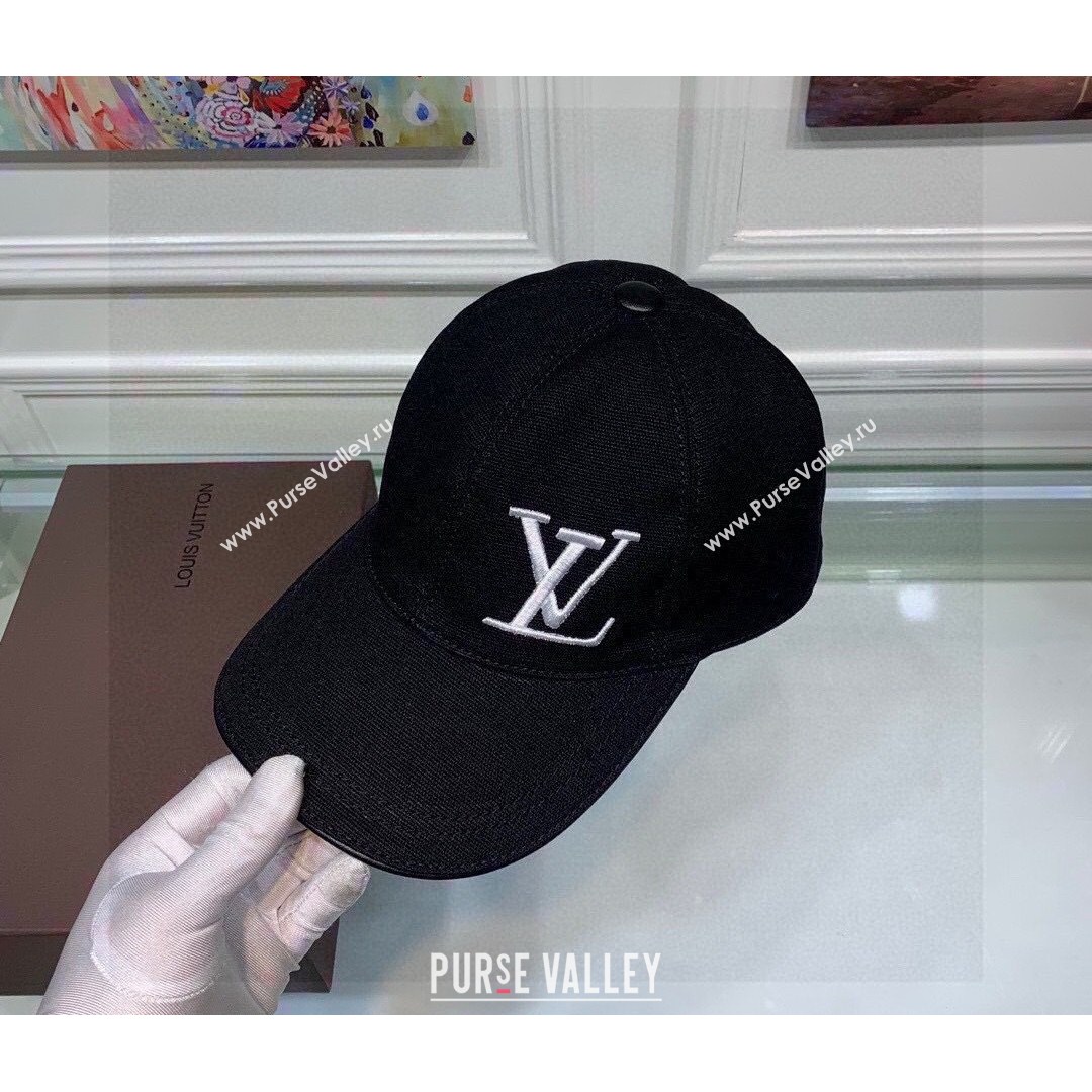 Louis Vuitton Canvas Baseball Hat Black 2021 06 (XMN-21081841)