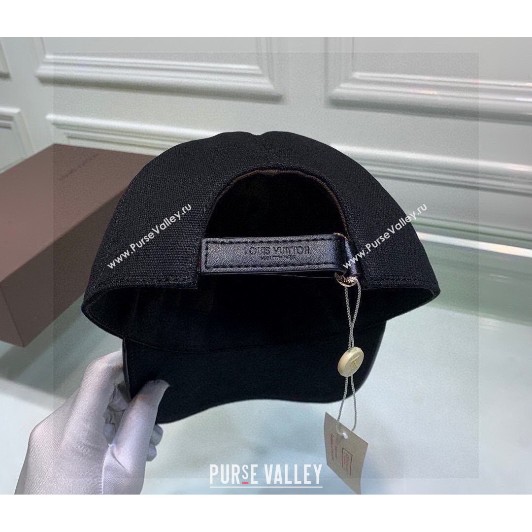 Louis Vuitton Canvas Baseball Hat Black 2021 06 (XMN-21081841)