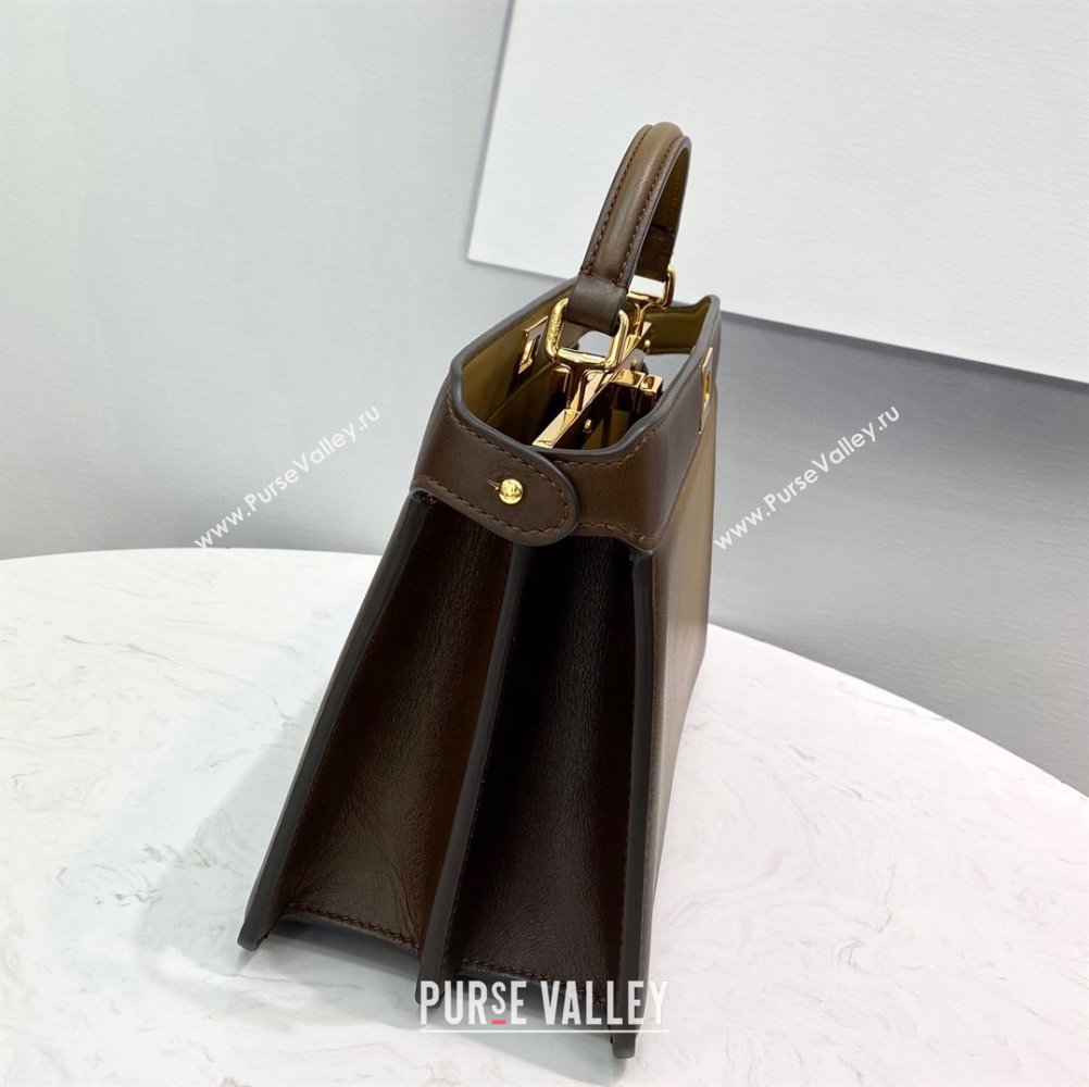 Fendi Peekaboo ISeeU EAST-WEST Bag in Khaki Green Leather 2021 (CL-210917071)