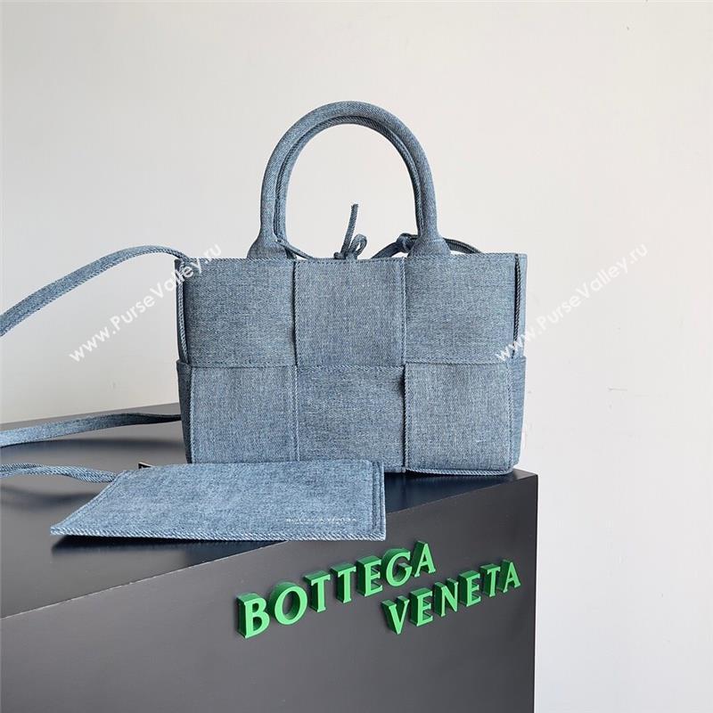 Bottega Veneta Mini Arco Tote Bag in Denim 709337 Blue 2023 (MS-23101702)