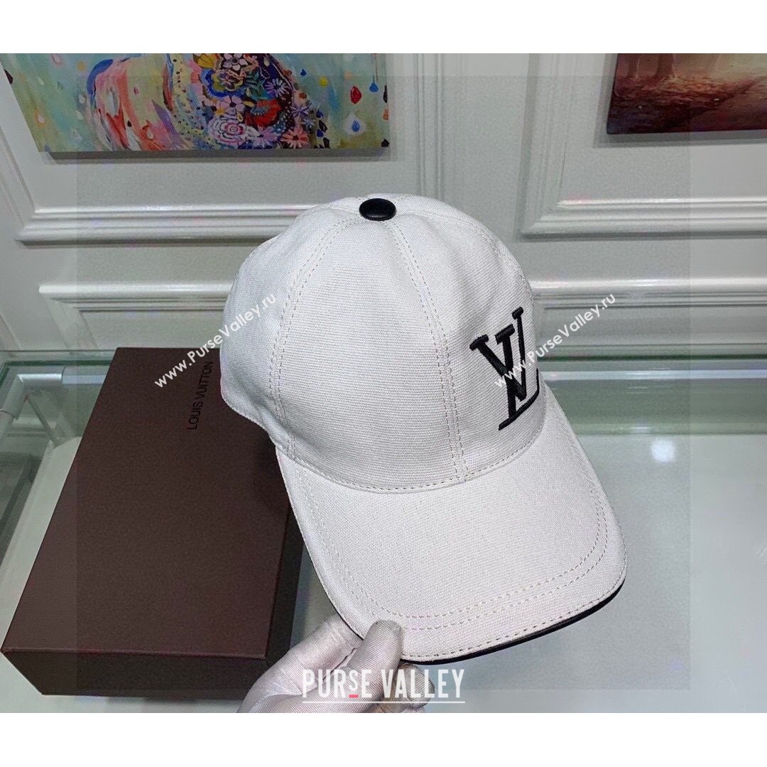 Louis Vuitton Canvas Baseball Hat White 2021 05 (XMN-21081840)