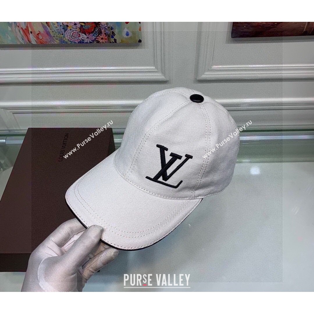 Louis Vuitton Canvas Baseball Hat White 2021 05 (XMN-21081840)