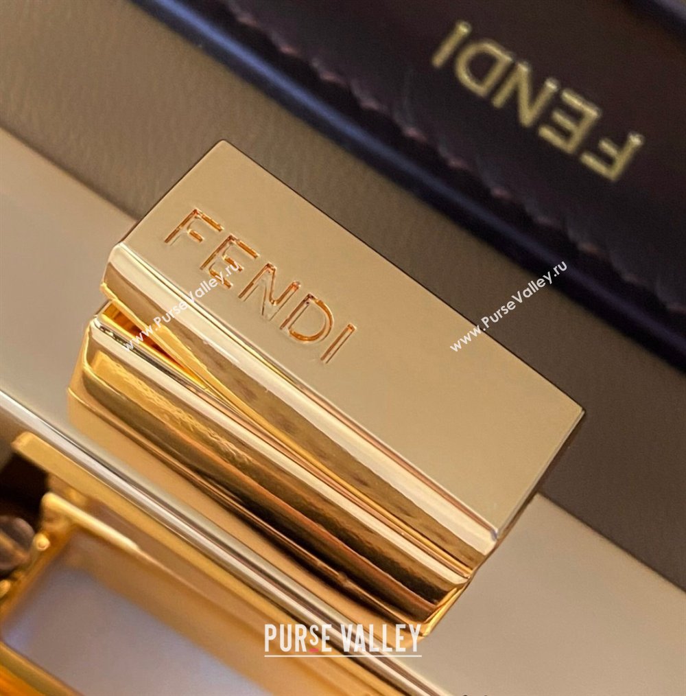 Fendi Peekaboo ISeeU EAST-WEST Bag in Khaki Green Leather 2021 (CL-210917071)