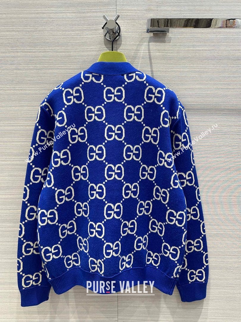 Gucci Wool Cardigan G022613 Blue 2024 (Q-24022613)