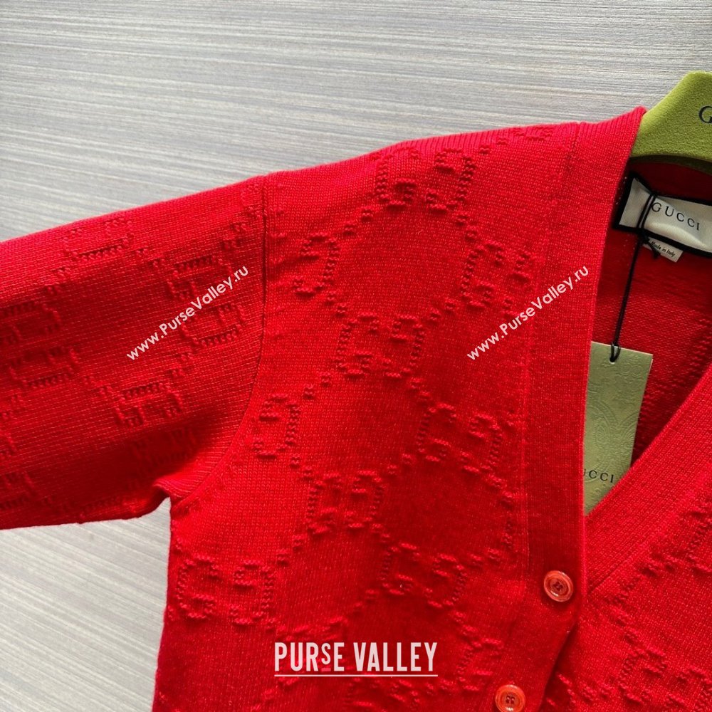 Gucci Wool Cardigan G022612 Red 2024 (Q-24022612)