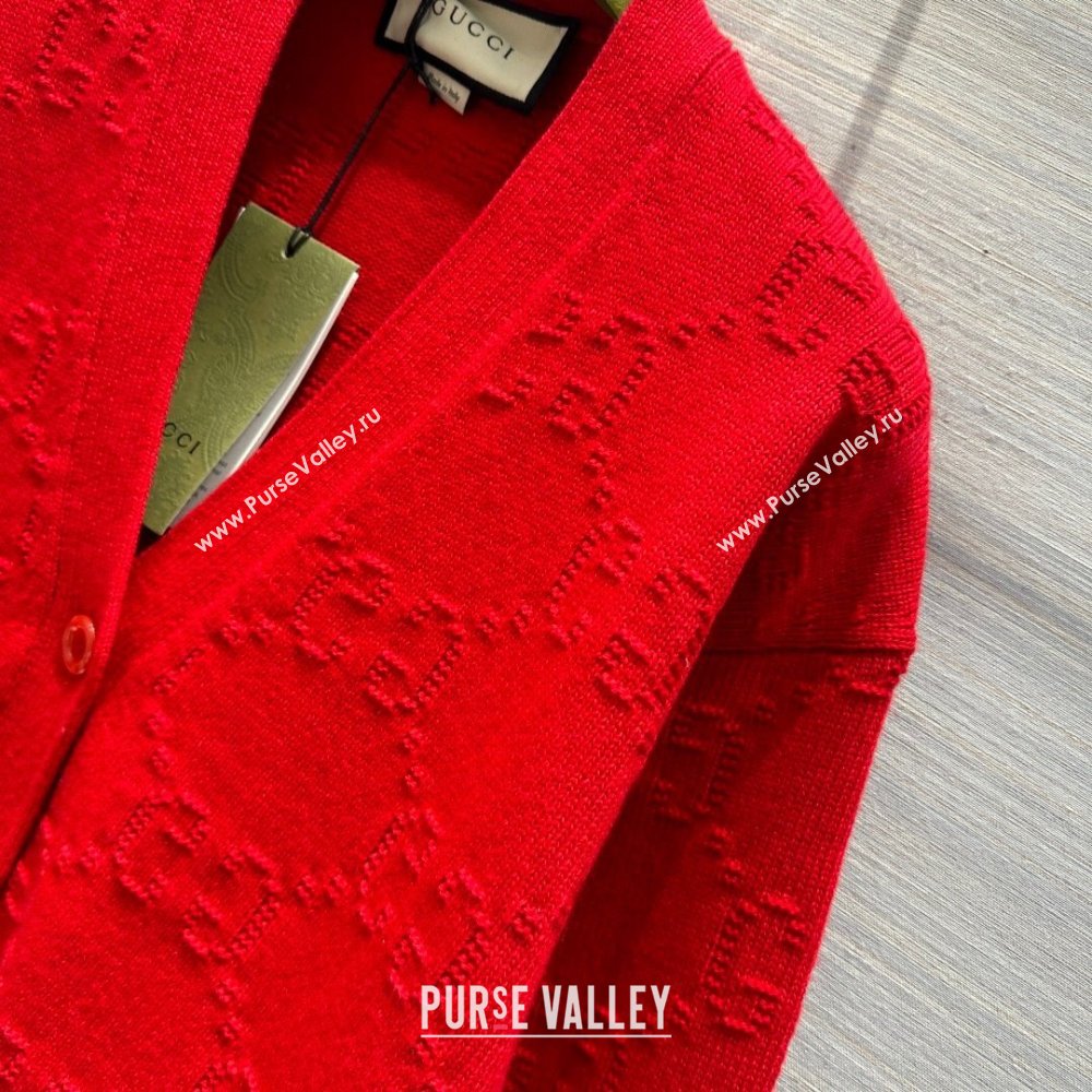 Gucci Wool Cardigan G022612 Red 2024 (Q-24022612)