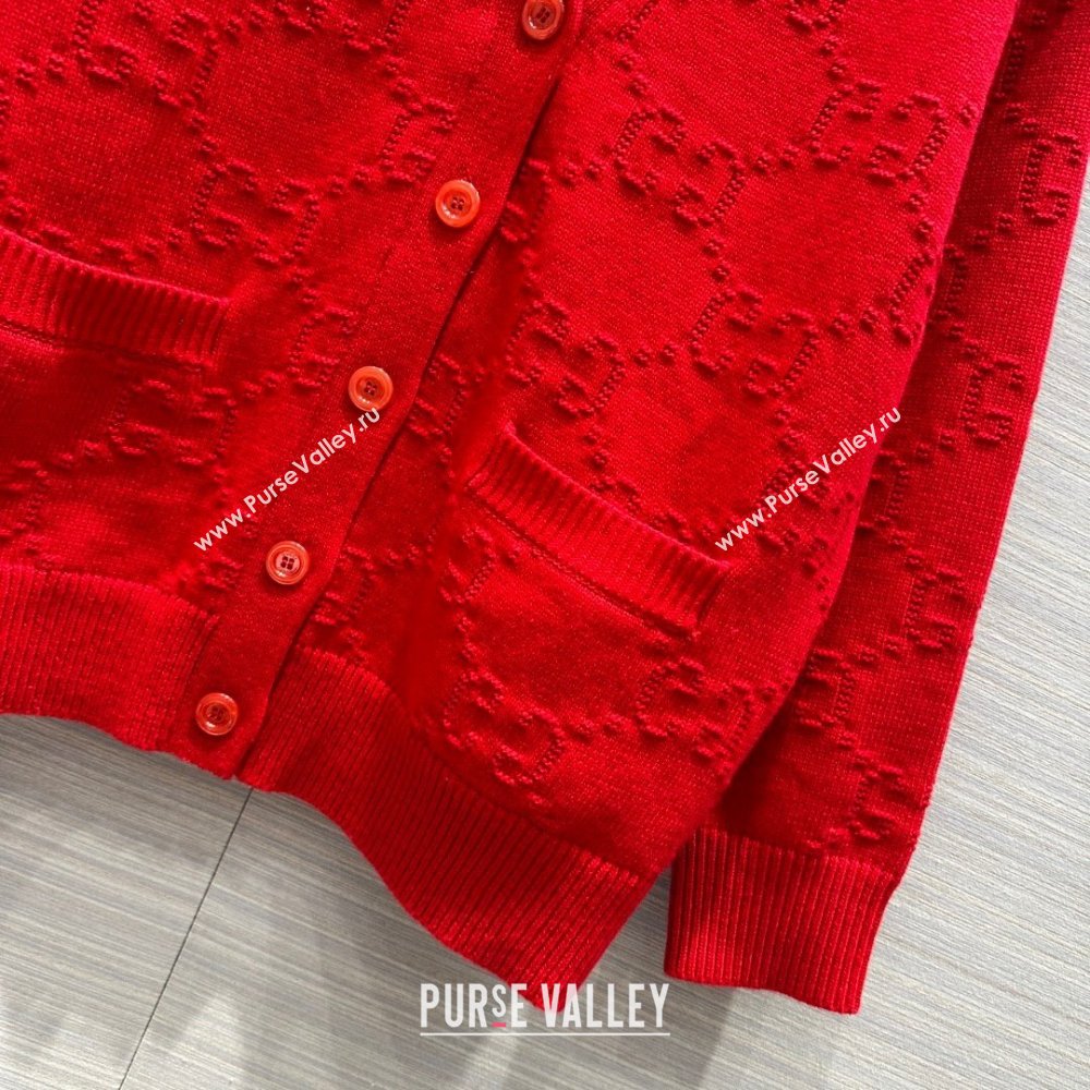 Gucci Wool Cardigan G022612 Red 2024 (Q-24022612)