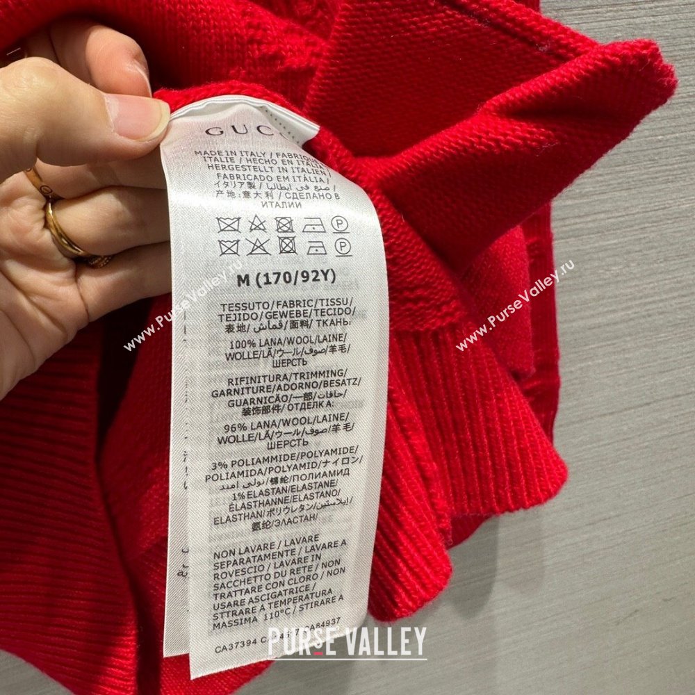 Gucci Wool Cardigan G022612 Red 2024 (Q-24022612)
