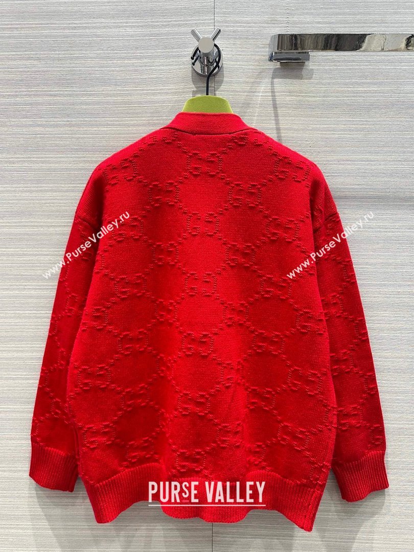 Gucci Wool Cardigan G022612 Red 2024 (Q-24022612)