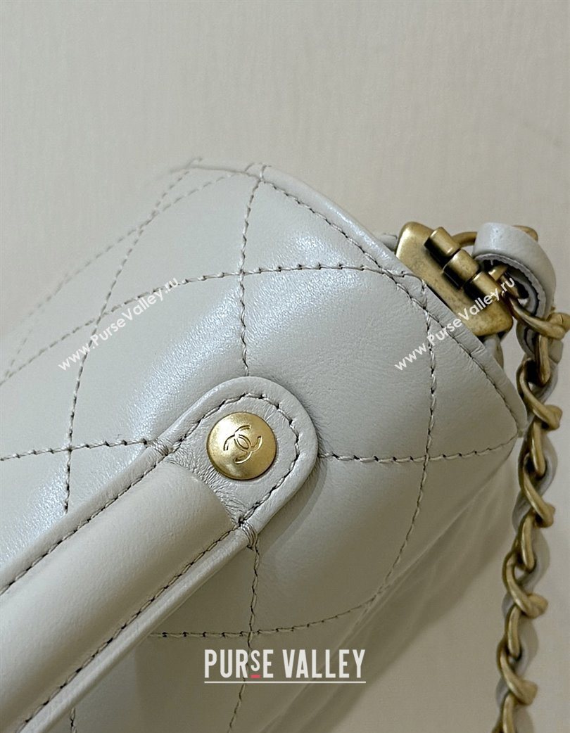 Chanel Lambskin Medium Flap Bag with Top Handle AS5356 Light Beige 2025 Top Quality (SHUNY-25080215)