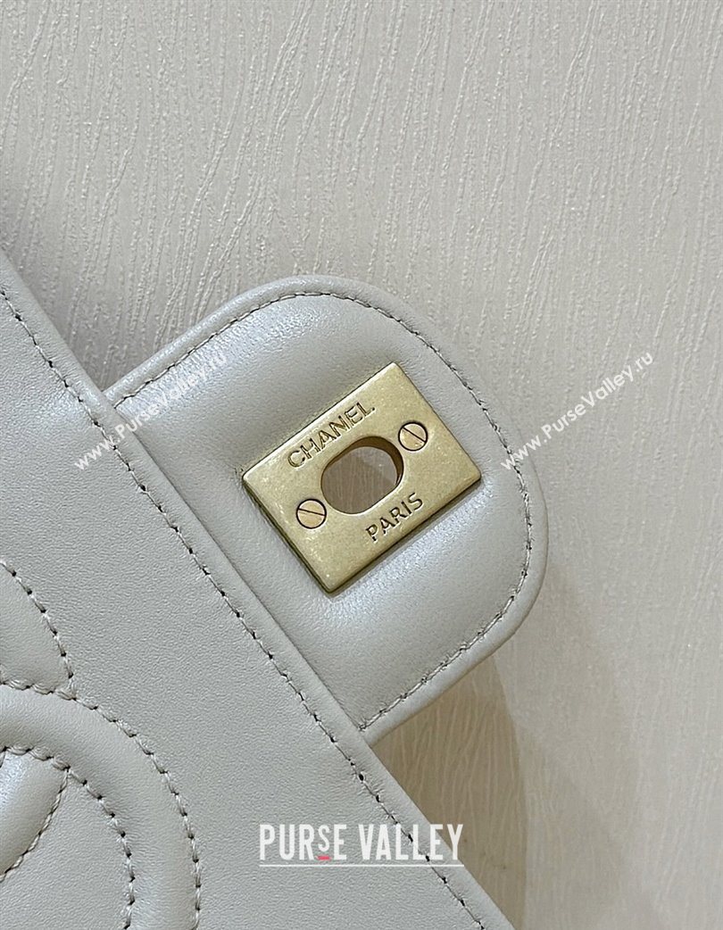 Chanel Lambskin Medium Flap Bag with Top Handle AS5356 Light Beige 2025 Top Quality (SHUNY-25080215)