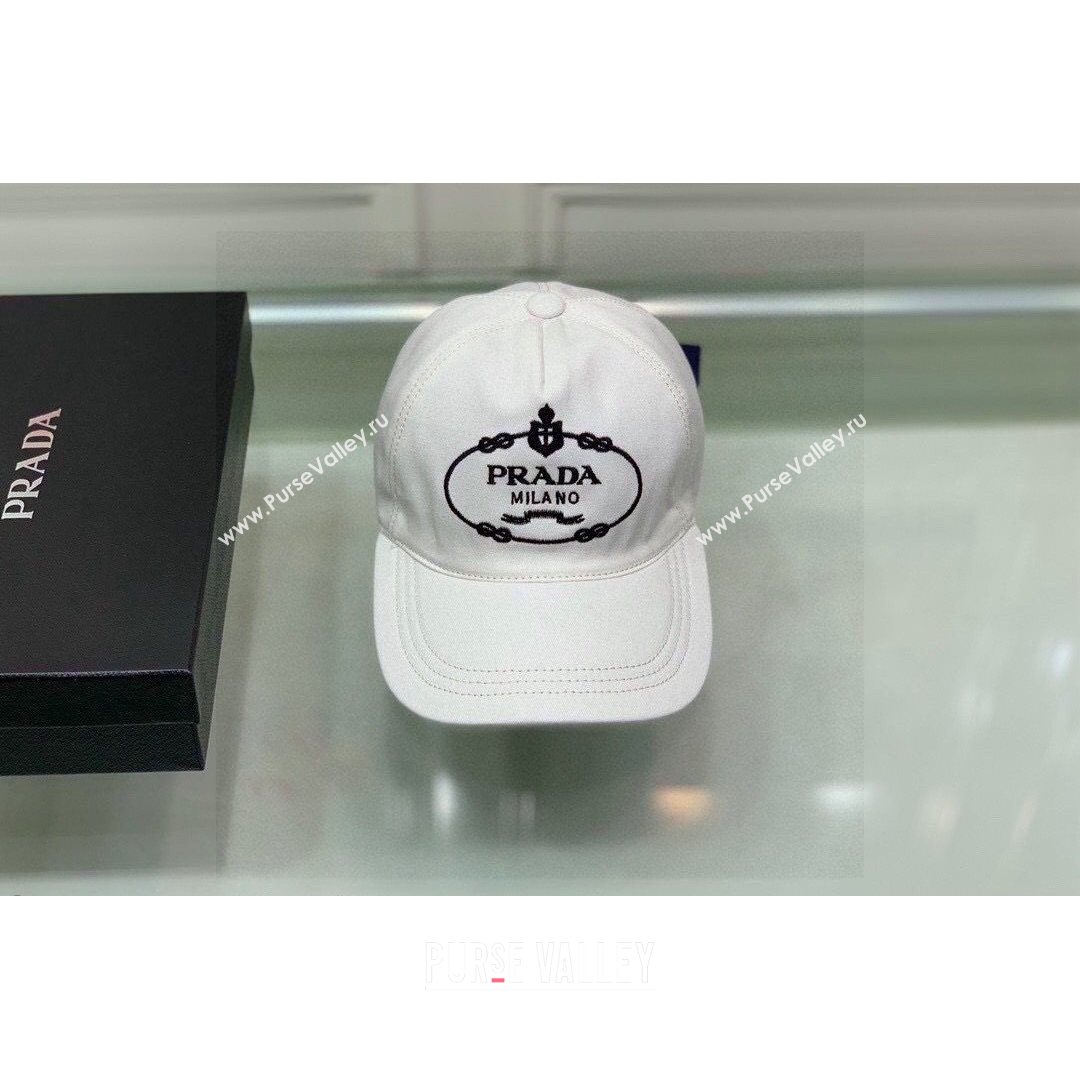 Prada Cotton Baseball Hat White 2021 13 (XMN-21081843)