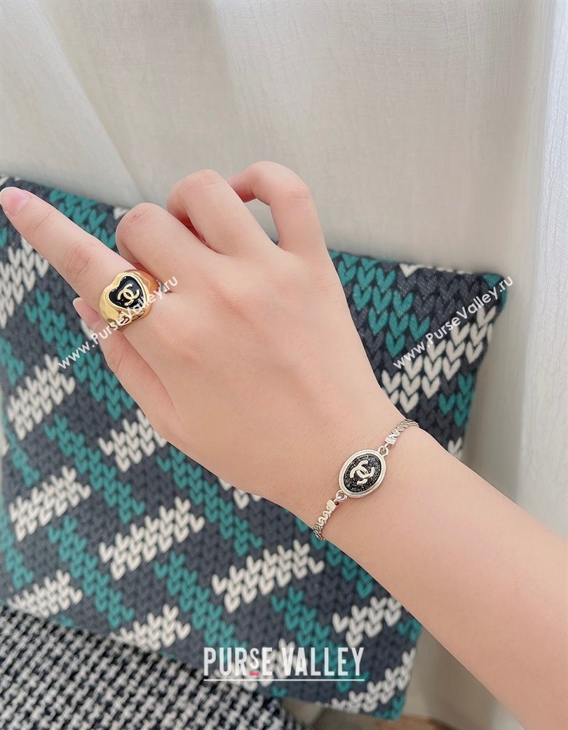 Chanel Finger Ring Black/Gold 2025 0725 (YF-250725129)