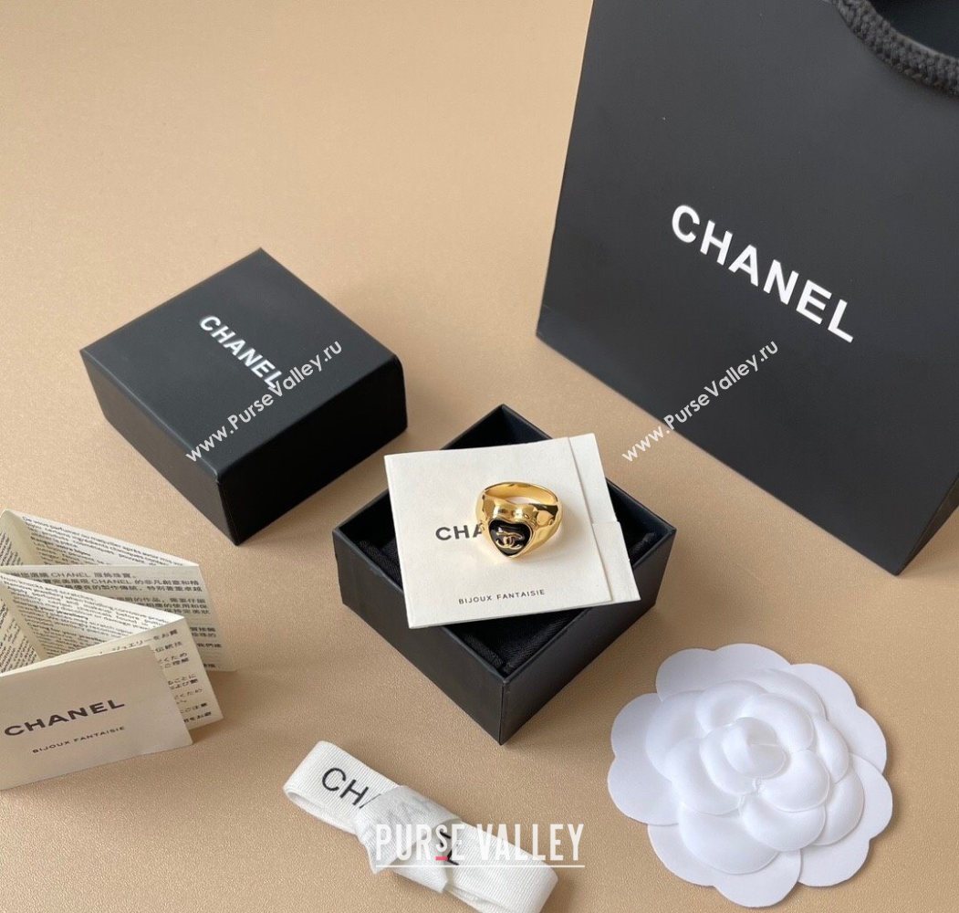 Chanel Finger Ring Black/Gold 2025 0725 (YF-250725129)